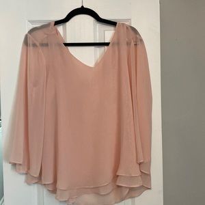 Pink layered blouse, size S
